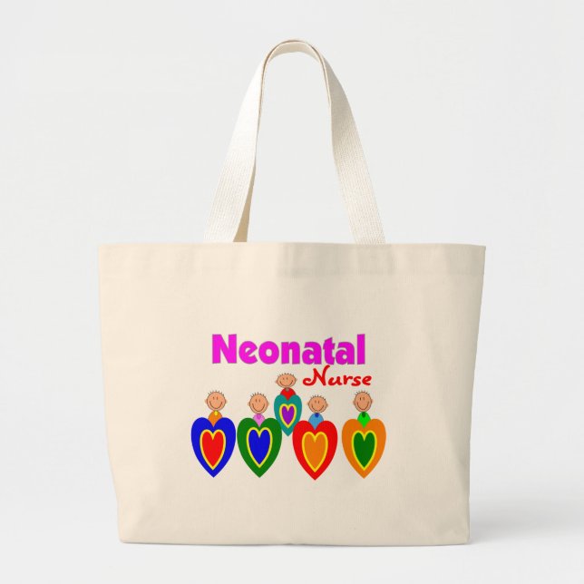 Bolso De Tela Gigante Regalos neonatales de la enfermera---Bebés (Frente)