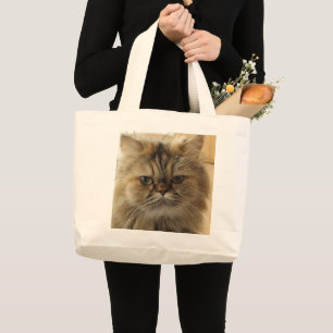 BOLSO DE TELA GIGANTE REGALOS PARA ELLA, PERSONALIZADO MASCOTA CAT FOTO
