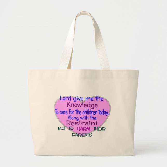 Bolso De Tela Gigante Regalos pediátricos de la enfermera--Refranes (Frente)