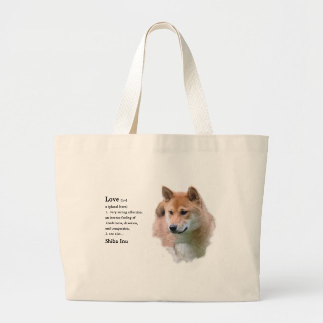 Bolso De Tela Gigante Regalos Shiba Inu (Frente)