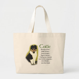 Bolso De Tela Gigante Regalos Tri Color Rough Collie