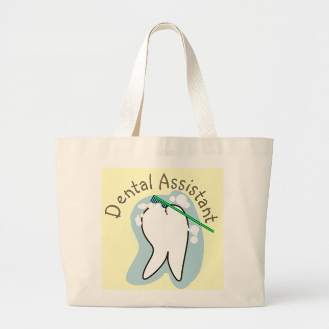 Bolso De Tela Gigante Regalos únicos de ayudantes dentales (Frente)