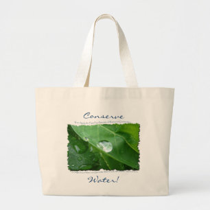 Bolso De Tela Gigante Regalos y engranajes para la CONSERVACIÓN DE AGUA 