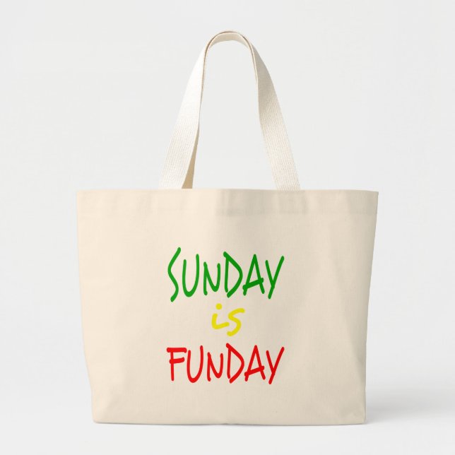 Bolso De Tela Gigante Reggae Sunday Es Funday (Frente)