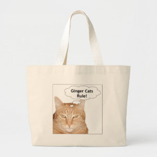 Bolso De Tela Gigante ¡Regla de los gatos del jengibre!