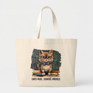 Bolso De Tela Gigante Regla de los gatos, escuelas