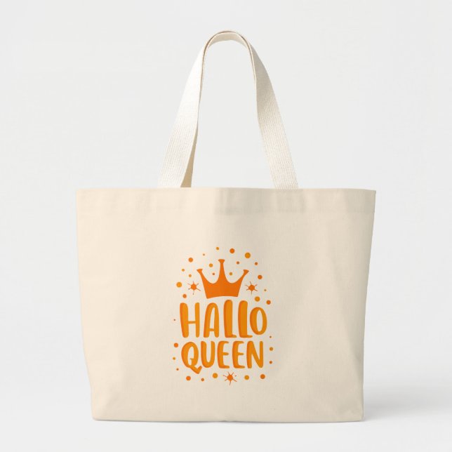 Bolso De Tela Gigante Reina de Halloween, Halloqueen, arte de Halloween  (Frente)