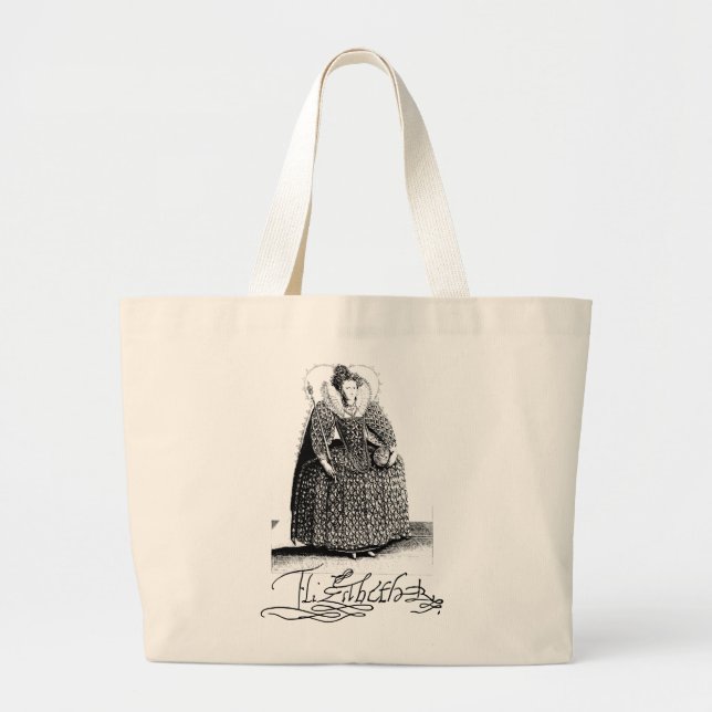 Bolso De Tela Gigante Reina Isabel I Tudor Totebag (Frente)