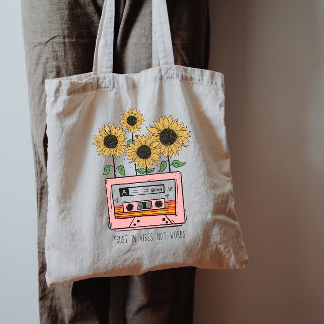 Bolso De Tela Gigante Reliance on Vibe Boho Sunflower and Cattsette (Subido por el creador)