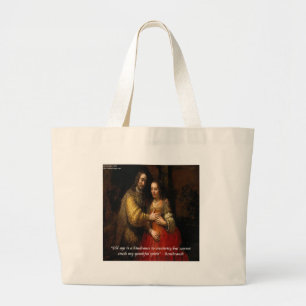Bolso De Tela Gigante Rembrandt "La novia judía" y famosa cita