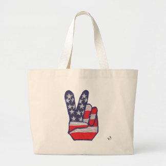 Bolso De Tela Gigante Remiendo del signo de la paz
