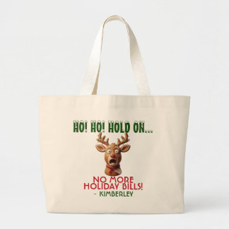 Bolso De Tela Gigante Reno de Navidad Divertido Personalizado Pánico Pre
