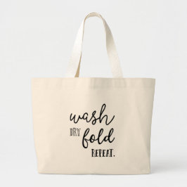 Bolso De Tela Gigante Repetición seca del doblez del lavado, tote