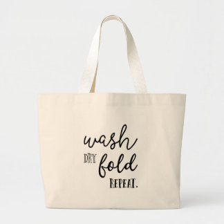 Bolso De Tela Gigante Repetición seca del doblez del lavado, tote