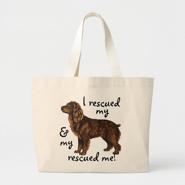 Bolso De Tela Gigante Rescue Boykin Spaniel Big Tote Bag (Frente)
