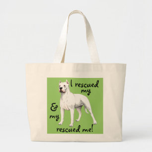 Bolso De Tela Gigante Rescue Dogo Argentino
