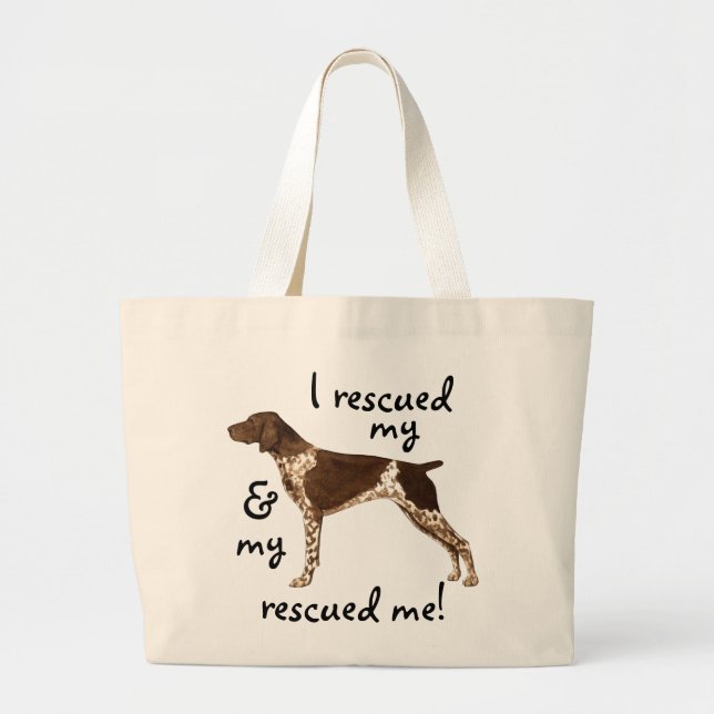 Bolso De Tela Gigante Rescue German Shorthal Pointer (Frente)