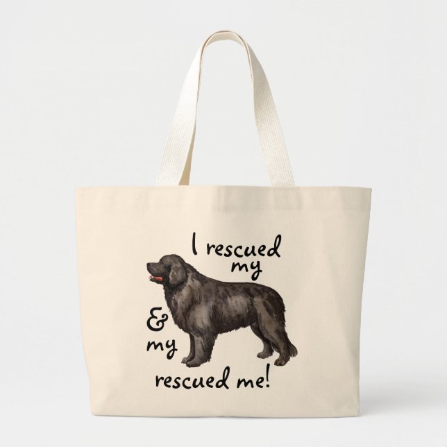 Bolso De Tela Gigante Rescue Newfoundland (Frente)