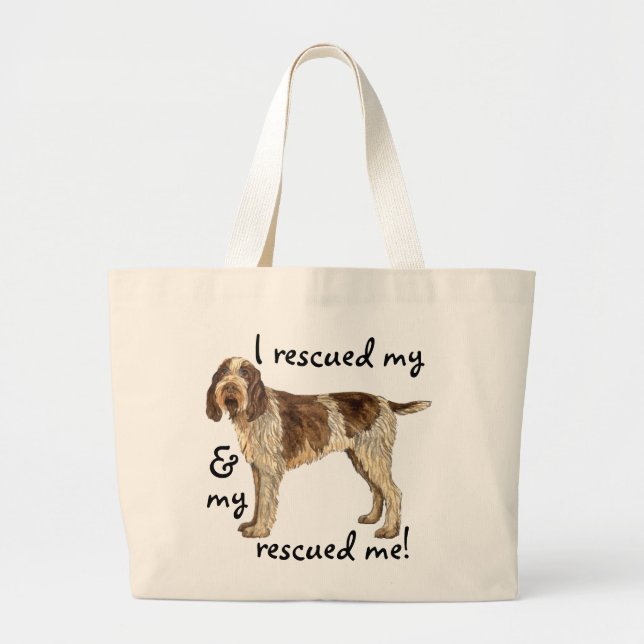 Bolso De Tela Gigante Rescue Spinone (Frente)