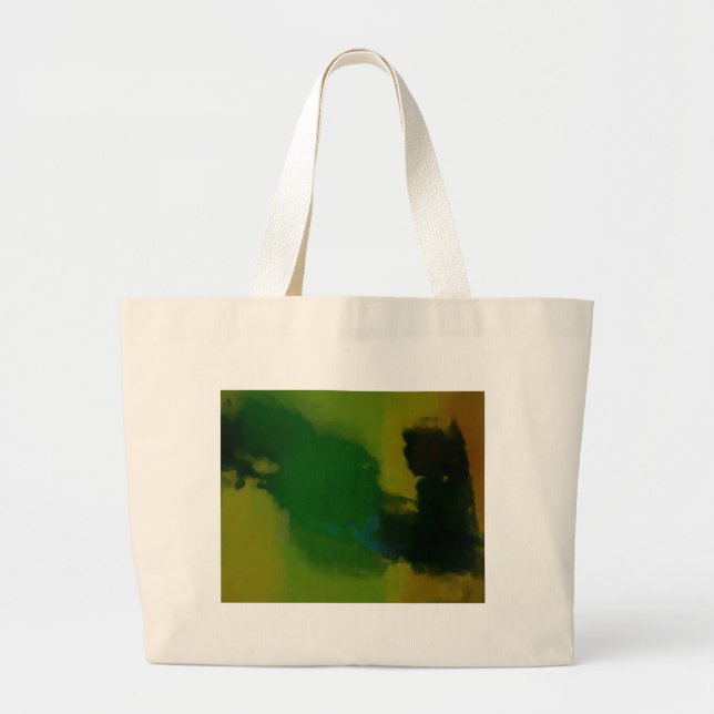 Bolso De Tela Gigante Resumen de amarillo verde creativo (Frente)
