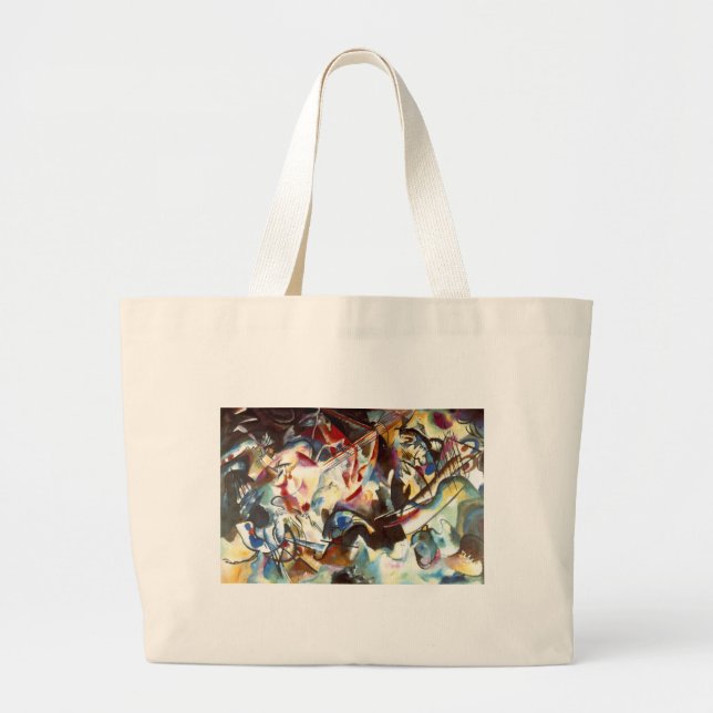 Bolso De Tela Gigante Resumen de Kandinsky Composición VI (Frente)