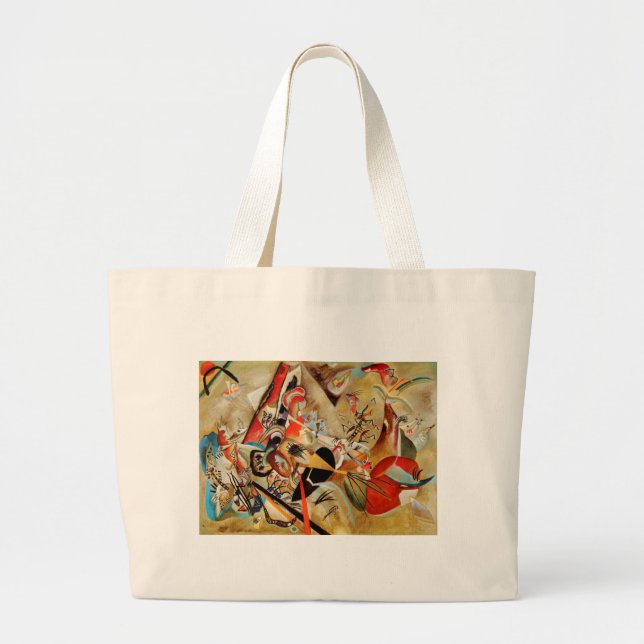 Bolso De Tela Gigante Resumen de la composición de Kandinsky (Frente)