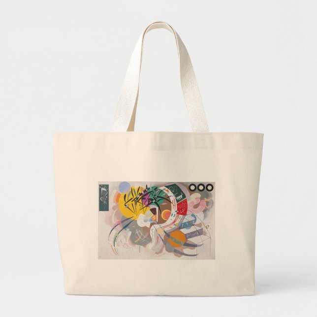 Bolso De Tela Gigante Resumen dominante de la curva de Kandinsky (Frente)