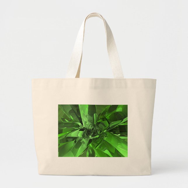 Bolso De Tela Gigante Resumen verde (Frente)