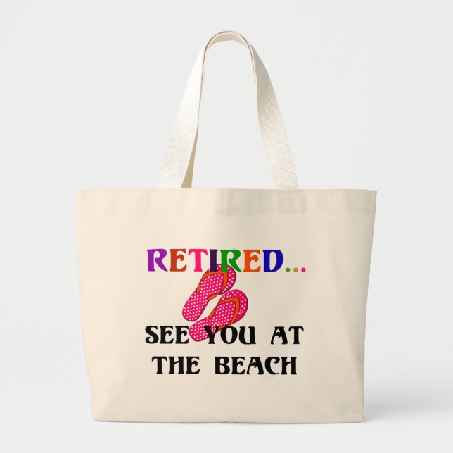Bolso De Tela Gigante Retirado - Nos vemos en la playa (Frente)
