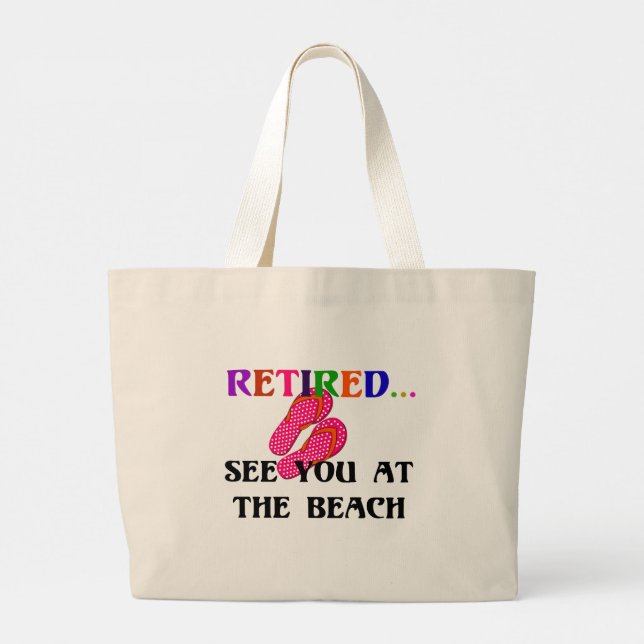 Bolso De Tela Gigante Retirado - Nos vemos en la playa (Reverso)