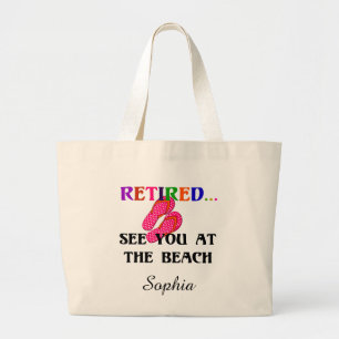 Bolso De Tela Gigante Retirado - Nos vemos en la playa, plantilla