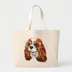 Bolso De Tela Gigante Retrato arrogante del perro de aguas de rey