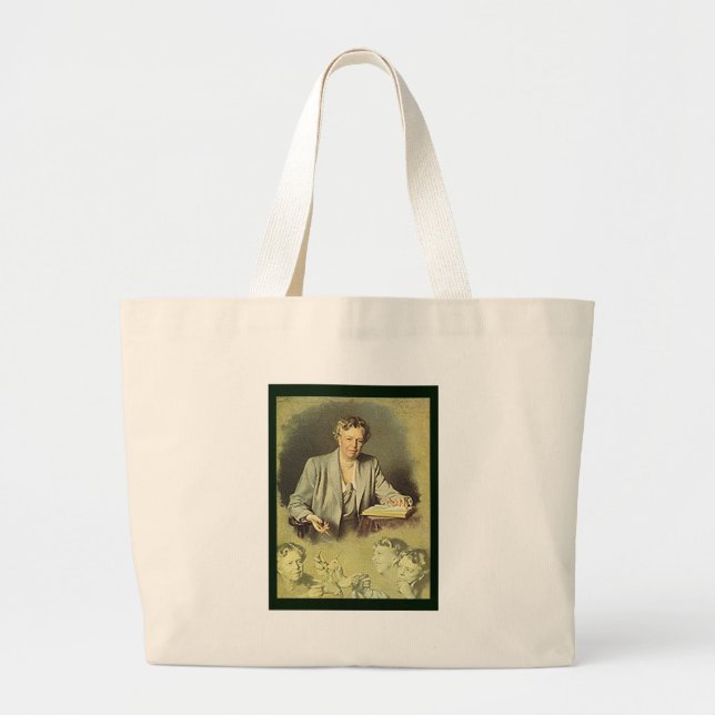 Bolso De Tela Gigante Retrato de Eleanor Roosevelt en la Casa Blanca (Frente)