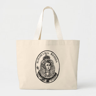 Bolso De Tela Gigante Retrato de madera de la Reina Isabel I