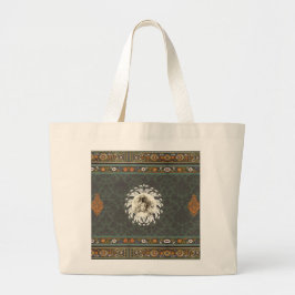 Bolso De Tela Gigante Retro de cosecha colorida con encaje y flores