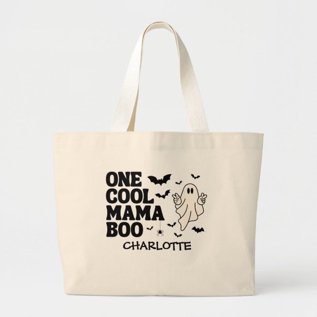 Bolso De Tela Gigante Retro Ghost One Halloween Boy 1st Birthday (Frente)