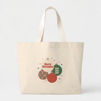 Bolso De Tela Gigante Retro Groovy Christmas Ornament Tote Bag