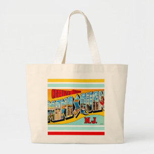 Bolso De Tela Gigante Retro Manasquan NJ