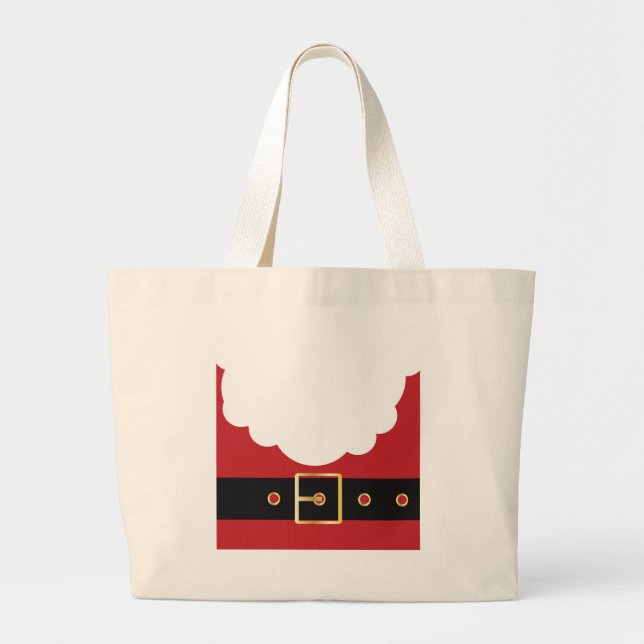 Bolso De Tela Gigante retro santa claus (Frente)