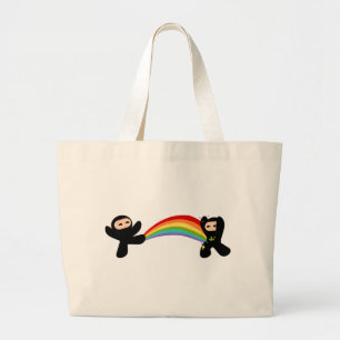 Bolso De Tela Gigante Retroceso de Ninja del arco iris