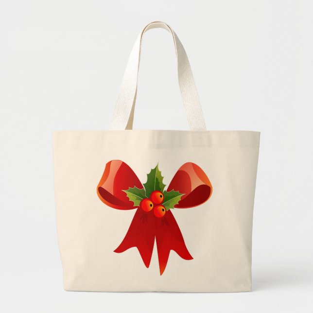 BOLSO DE TELA GIGANTE RIBBON BOW DE "FERRY NAVIDAD" (Frente)