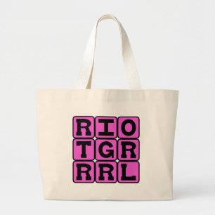 Bolso De Tela Gigante Riot Grrrl, Género Musical