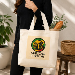 Bolso De Tela Gigante Ritmos Tribales de África Moderna Danza de Tambor