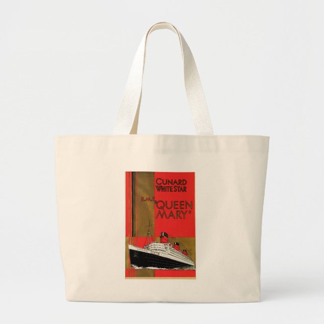 Bolso De Tela Gigante RMS Queen Mary (Frente)