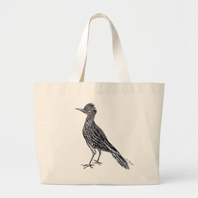 Bolso De Tela Gigante roadrunner de la tinta (Frente)