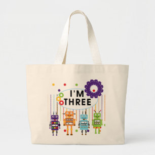Bolso De Tela Gigante Robot 3er cumpleaños camisetas y regalos de T