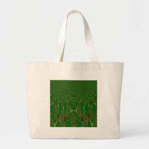 Bolso De Tela Gigante Robots verdes