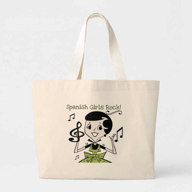 Bolso De Tela Gigante Roca española de los chicas (Frente)