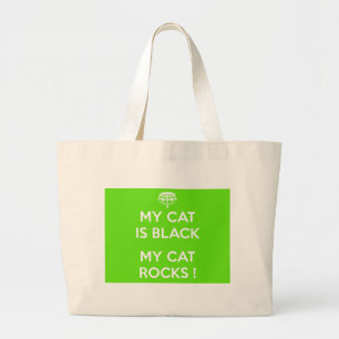 Bolso De Tela Gigante Rocas de gato negro