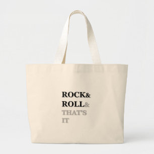 Bolso De Tela Gigante Rock and Roll y eso es todo